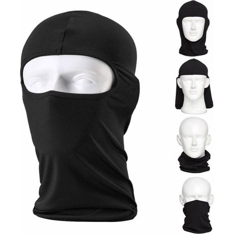 Masque de protection solaire pour la moto, casque de moto avec doublure intérieure intégrale en soie glacée, cagoule de protection UV respirante (1/5)
