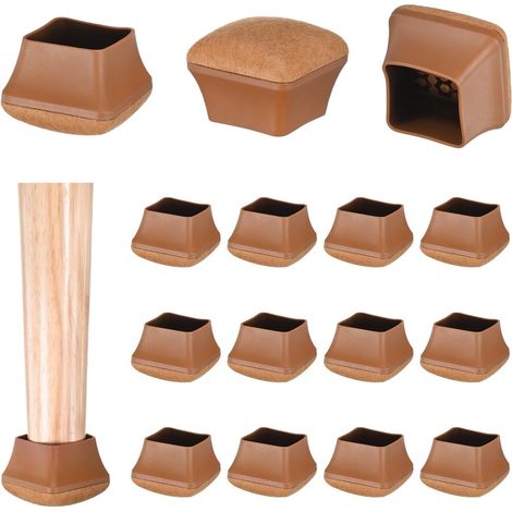 JKAPCYJFHF - Lot de 16 protège-pieds de chaise carrés en silicone, for (1/5)