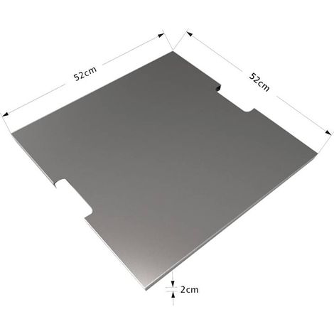 Couvercle carré en acier inoxydable, 52, 5x52, 5x1, 5