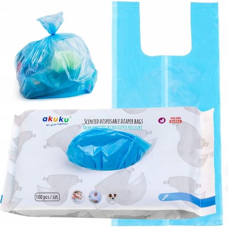 Bolsas para pañales perfumadas Akuku, 100 unidades (1/4)