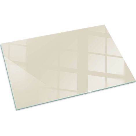 Funkenschutzplatte Kaminplatte Kaminglas Funkenschutz Ofenplatte Glasplatte Bodenplatte mit Bodenschutz Farbe Beige 100x70 cm (1/5)