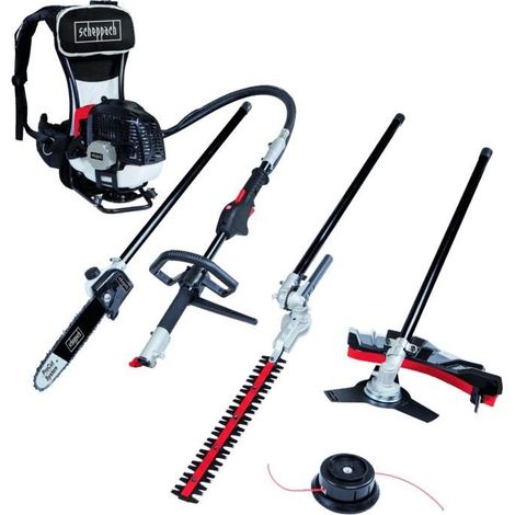 Decespugliatore a zaino scoppio multifunzione 4in1 51,7cc Scheppach mfh5300-4bp