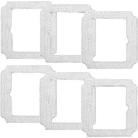 6 pièces chiffon de nettoyage pour ECOVACS Winbot Mini, W-CC02-0012 Robot aspirateur pièce de rechange, Accessoires de rechange de Chiffon lavable en microfibre (1/4)