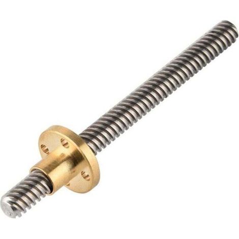 Vis Trapézoïdale T8 - 100 mm - Pas 2 mm - Diamètre 8 mm - Acier Inoxydable - Pour Imprimante 3D - Lot de 1 (1/4)
