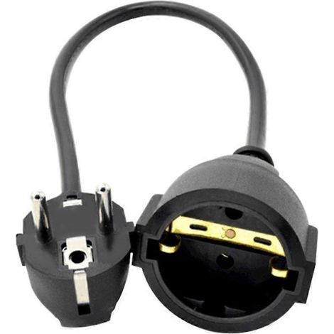 Rallonge d'alimentation avec connecteurs mâles UE 2 broches, cordon EU4,8 mm vers EU4,8 mm (1/4)