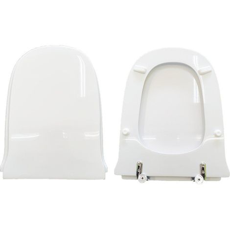Copriwater Dama Roca legno rivestito in resina poliestere bianco (1/3)