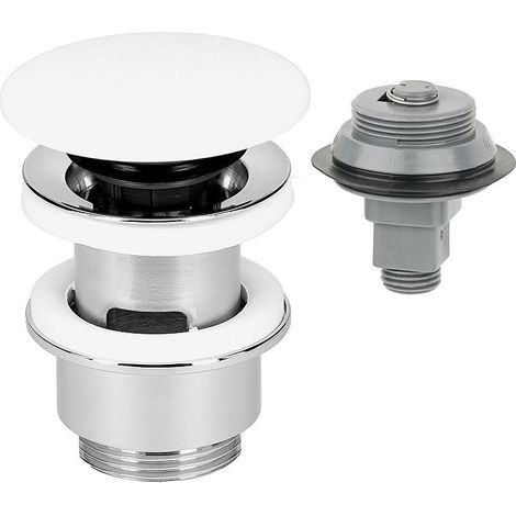 Bonde Klicker/fixe placque Corian, Ø 72 mm L 30-45 mm, avec trop-plein