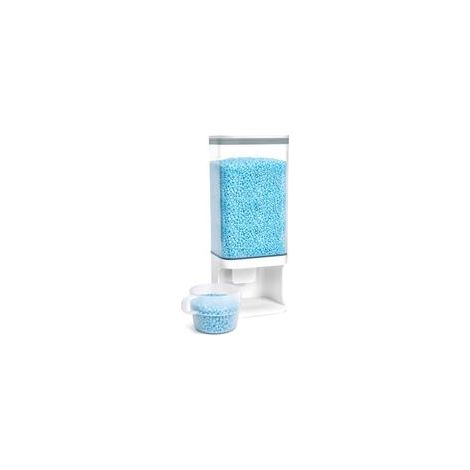 Dispenser di profumo/detersivo per bucato a parete - Accessori per il bucato - Scatola portaoggetti con 1 flacone in vetro contenente profumo per bucato - Detersivo per bucato - Granuli solidi (format
