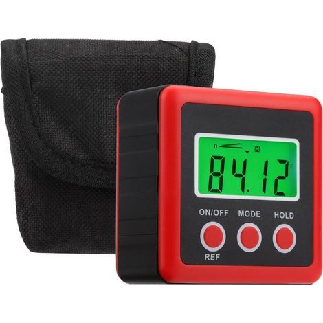 Nivel de burbuja digital, LCD, base magnética, IP54, rojo. (1/5)