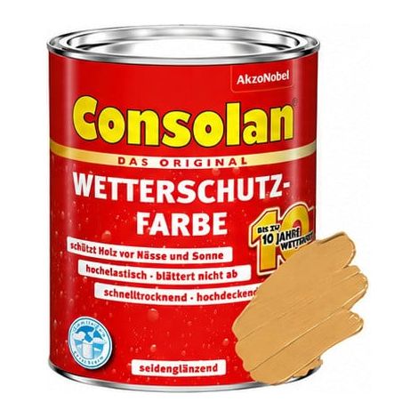 Consolan Wetterschutz-Farbe 0,75 L sandgelb
