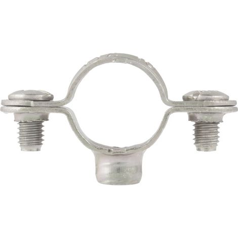 Collarín simple Atlas de acero galvanizado blanco - M7x150 - Ø 35 mm - Caja de 50 - SCELL-IT - CS35