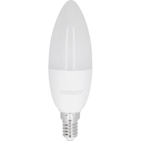 Ampoule LED E14 5W RGB Bougie, 85-265V AC 50/60Hz, Lampe Connectée WiFi+App, Commande Vocale, Éclairage Décoratif