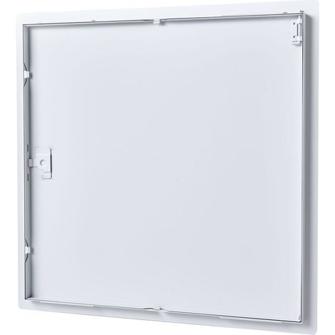 Panneau d acces plaque platre 49x49cm acier galvanise charniere installation facile plomberie electricite decoupe 47cm blanc (1/5)