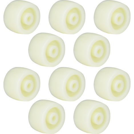 10 Stück 1,5-Zoll-Nylonrad mit runder Riemenscheibe, 40 kg maximale Belastung (1/5)