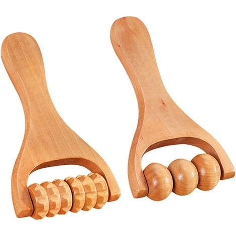Masseur de pieds en bois à rouleaux - Le masseur de pieds à rouleaux par excellence, un outil de massage naturel en bois pour la relaxation. (1/5)