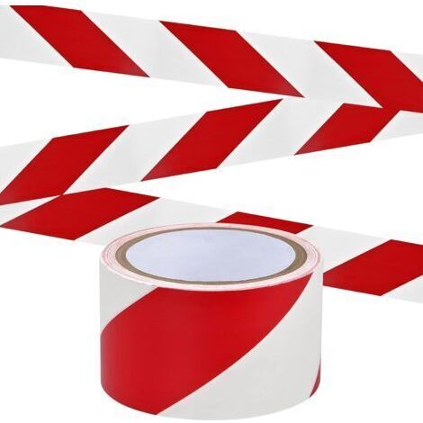 Warnband – 4,5 cm x 16 m pro Rolle – zur Bodenmarkierung/Sicherheit – rot-weiße Streifen