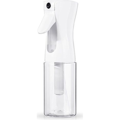 Flacone spray per capelli KZQ (200 ml): piccolo, continuo, ultra sottile, trasparente, vuoto, ideale per acqua, alcol, pulizie, parrucchiere, barbiere, oli essenziali e profumi. (1/4)