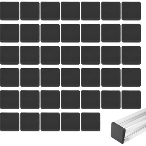 Lot de 40 Embouts de Protection pour Profilé Aluminium 30x30 mm Capuchons Carrés en Plastique ABS Noir Haute Résistance Bouchons d'Extrémité Anti-Rayures pour Meubles, Étagères et Cadres Industriels (1/5)