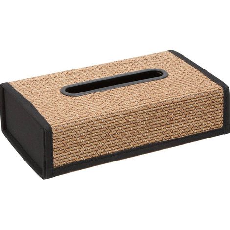Boîte à mouchoirs texturée stemy 14x26cm noir - 5five (1/4)