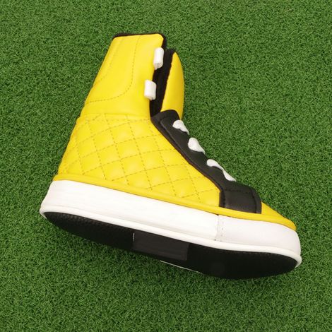 Protège-tête de putter de golf en cuir PU, forme de chaussure amusante, protection pour club (1/5)