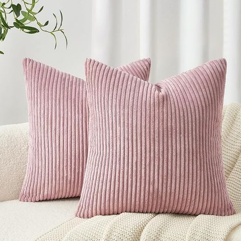 Housses de Coussin Rose 40x40 Velours Carrées pour Coussin de Canapé Salon Chambre Lit (1/5)