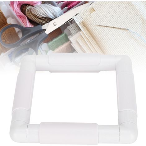 Cadre de Broderie 15x15 cm - Support pour Point de Croix, Accessoire Couture DIY Rectangulaire (1/5)