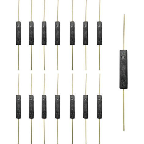 15 Stück Reed-Schalter, offener Reed-Schalter, 2,5 mm 14 mm Magnetinduktionsschalter, normalerweise offener (N/O) Reed-Schalter (1/5)