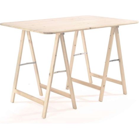 Piano Tavolo Sagomato Abete Con Cavalletti 28X1480X800 mm