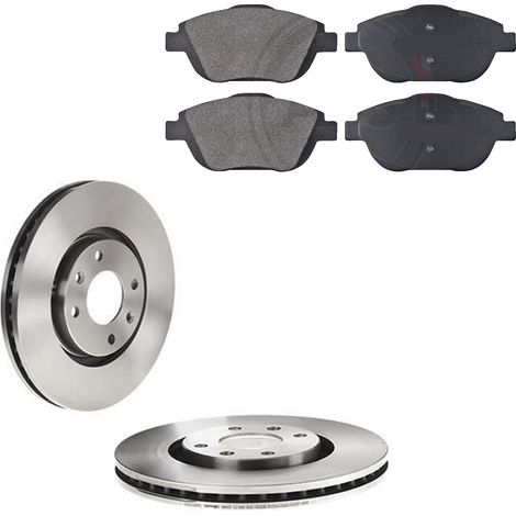 KIT FRENI ANTERIORI compatibile con OPEL MOKKA - DISCHI + PASTIGLIE OEM: 37751 / 17338 /SOSTITUZIONE DIRETTA/BASSA POLVERE/SILENZIOSO (1/5)
