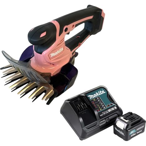 Makita UM 600 DSMP Akku Grasschere 12 V max 160 mm Pink + 1x Akku 4,0 Ah + Ladegerät