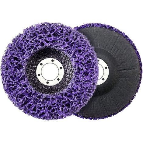 CSD Reinigungsscheiben, Schleifscheibe für Winkelschleifer, 2 Stück, Edelstahl-Reinigungsscheibe, 115 mm, Schleif-Reinigungsscheibe CSD (1/5)
