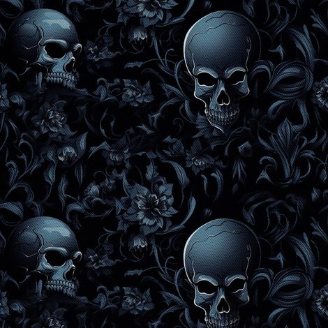 Tela Oxford decorativa para exteriores - Motivo de calavera I DX4078 (1/5)