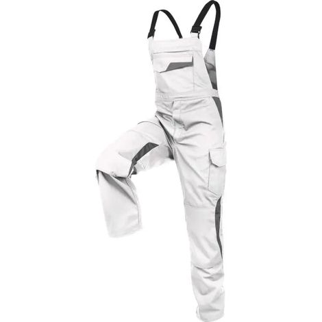 [NEUWERTIG] B-Ware Kübler Latzhose Arbeitshose Berufsbekleidung Vita Mix Weiß Mittelgrau Größe 64