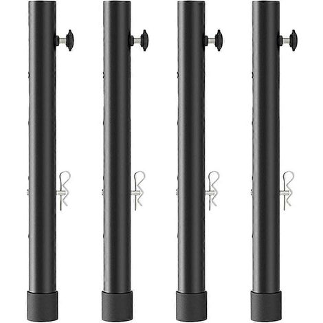 Rehausseurs de pieds de table en acier, adaptés aux utilisateurs généraux, mesurant 45,00 x 3,70 x 3,70 cm, durables, paquet de 4. (1/5)