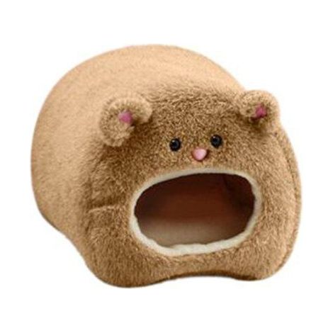 Hamac en Peluche pour Hamster Warm Warming Soft Bed pour Rat Rabbit, Marron (1/4)
