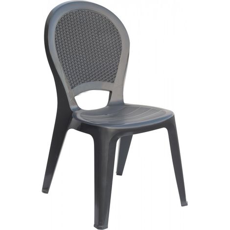 SEDIA PALOMA RATTAN - GRANDSOLEIL Colore: Antracite (1/3)