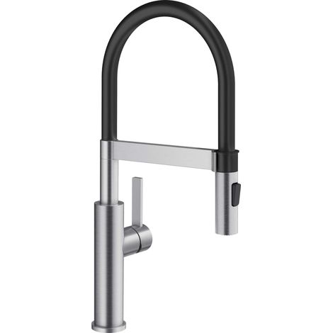 Blanco Sonea S - Spültischarmatur mit flexiblem Arm und Brause, Edelstahl gebürstet 526616