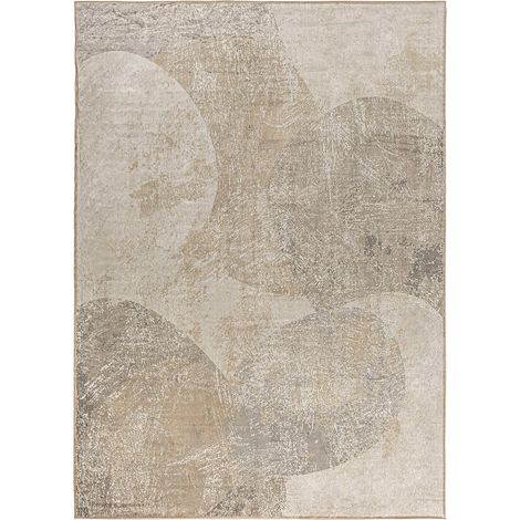 Tapis classique en viscose beige élégance intemporelle pour salon - Beige naturel élégant (1/5)