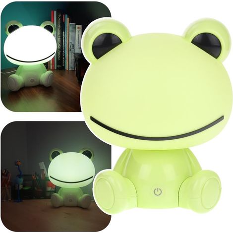 Lampada da notte per bambini a forma di rana, lampada da scrivania a LED per bambini