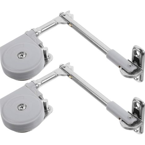Amortisseur de Porte de Placard à Gaz pour Meuble Relevable 2 Pcs  Argenté, Abs, pour Cabinet et Coiffeuse, Accessoires Fournis, Usage Multi-usages, Aspect Soigné (1/5)