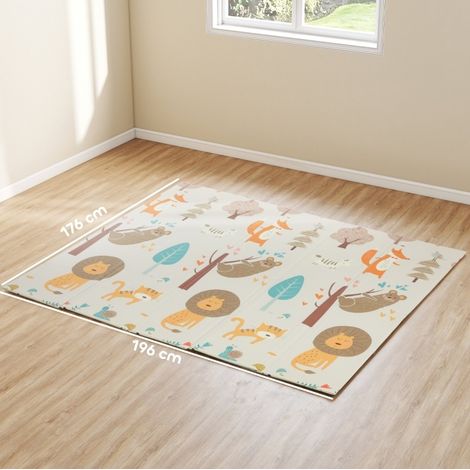 Tapis de jeu bébé 196x176 cm pliable multicolore HAVRYA (1/4)