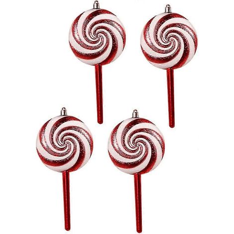 Weihnachtsbaum-Süßigkeiten-Kunststoffstangen-Ornamente (a, Stil) 4 Stück bd (1/4)