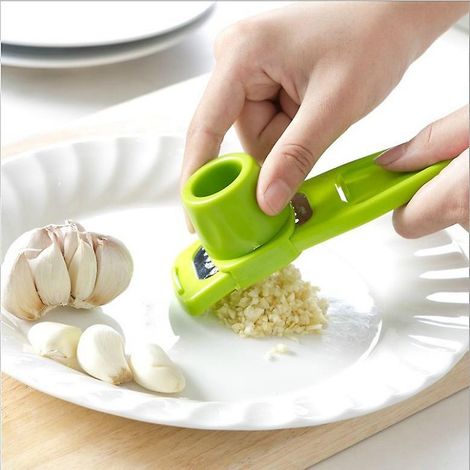 Presse-ail en acier inoxydable avec hachoir, trancheuse et broyeur pour cuisines professionnelles et domestiques (1/5)