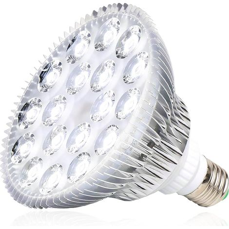 Lampe De Croissance, 54 W Ampoule Pour Plantes Blanche Spectre Complet Eclairag Ampoul Led E27 Lampe De Plante Parfait Pour Plante IntéRieur, Serres. Jardins, Semis, Croissance, Floraison