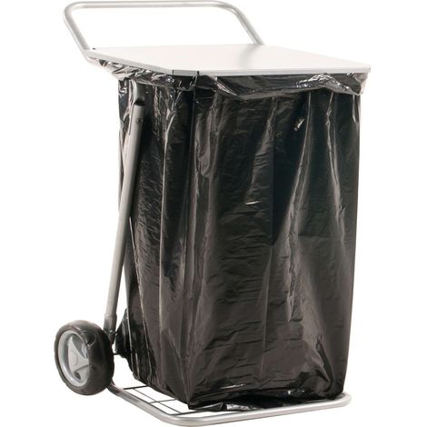 Carrello porta sacchi con coperchio per sacchi da 125 l - Kongamek KM144904