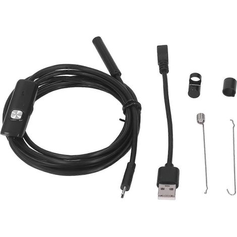 Industrielles USB-Endoskop mit 6 LEDs, 7-mm-Sonde, Rohrinspektionskamera, IP67 wasserdicht, 1 Meter