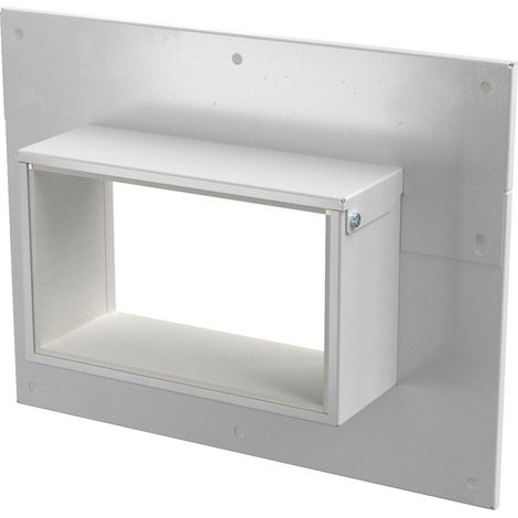 OBO Bettermann Wandanschlusskragen 3- und 4-seitig 85x253x273 Stahl pulverbeschichtet reinweiß RAL 9010, 7218132