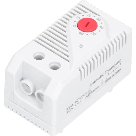Thermostat Mécanique, Interrupteur de Contrôleur de Température Réglable, Idéal pour la Production D'énergie éolienne de Communication, Matériau ABS, Installation sur (1/5)