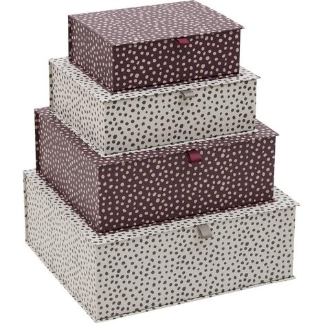Lot de 4 Boîtes de Rangement "Boxtab" 40cm Multicolore (1/5)