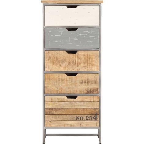 Maison Exclusive - Cassettiera 45x30x105 cm in Legno Massello di Mango